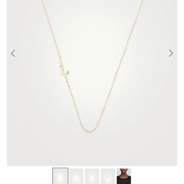Love Letter 14K Gold L Initial Single Diamond Necklace