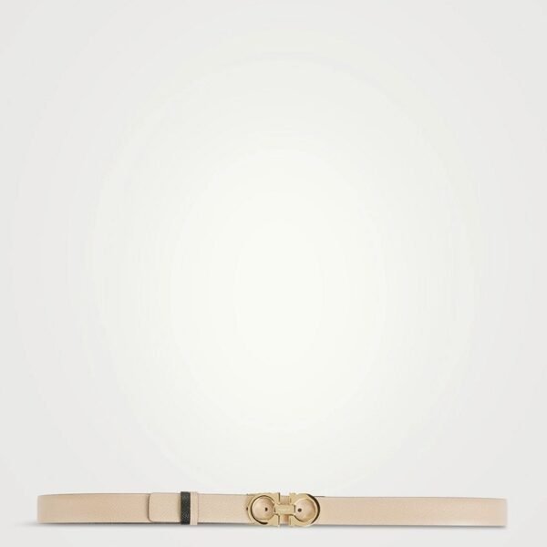 Reversible And Adjustable Gancini Leather Belt