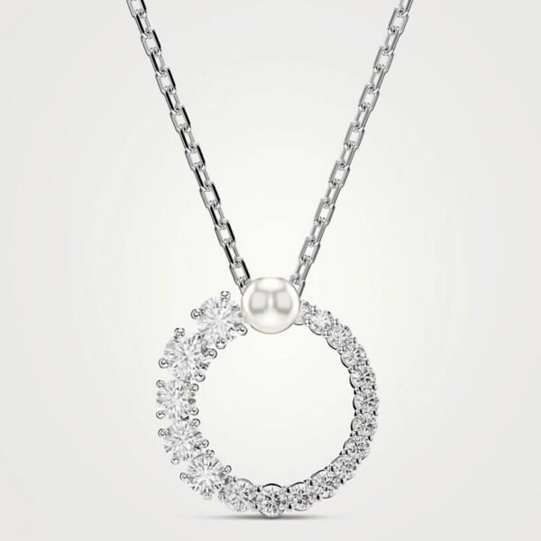 Matrix Crystal Pearl And Crystal Pendant Necklace